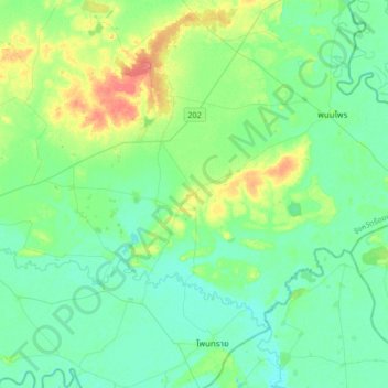 Nong Hi topographic map, elevation, terrain