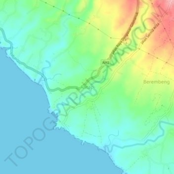 Antap topographic map, elevation, terrain