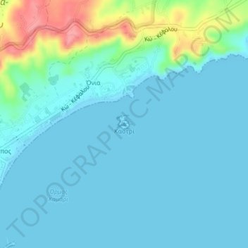 Kastri topographic map, elevation, terrain