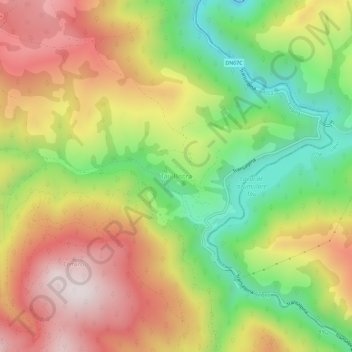 Tău Bistra topographic map, elevation, terrain