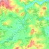 Kemnay topographic map, elevation, terrain