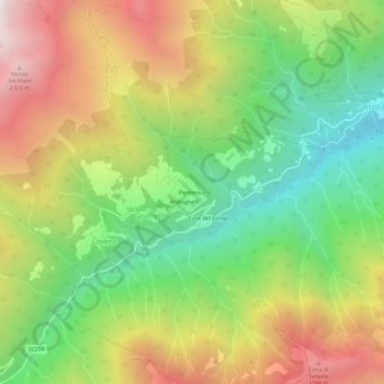 Perdonico topographic map, elevation, terrain