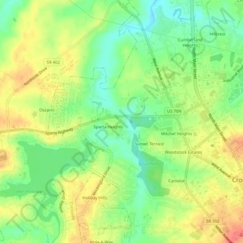 Port Haven topographic map, elevation, terrain