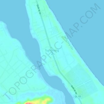 Tuy Phong 4 topographic map, elevation, terrain