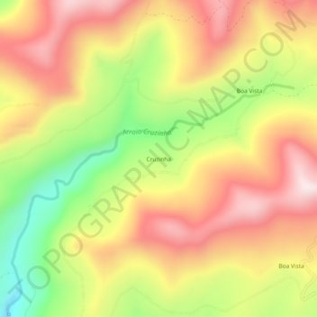 Cruzinha topographic map, elevation, terrain