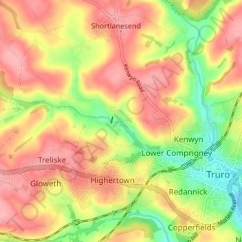 New Mills topographic map, elevation, terrain