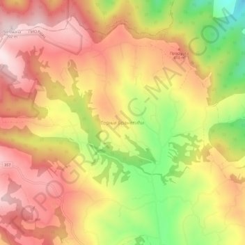 Горњи Бранетићи topographic map, elevation, terrain