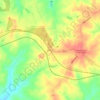 Abilene topographic map, elevation, terrain