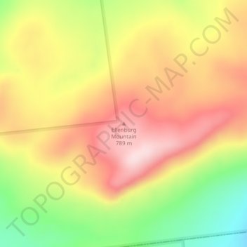 Ellenburg Mountain topographic map, elevation, terrain