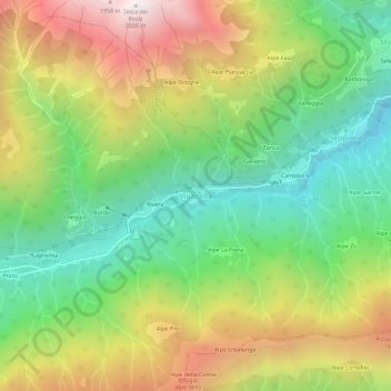 Viganella topographic map, elevation, terrain