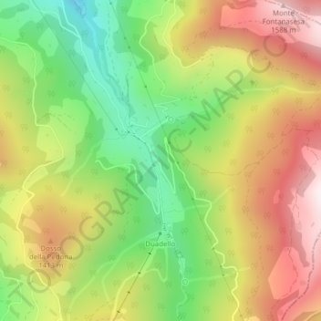 Val Palot topographic map, elevation, terrain