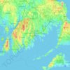 Fish Island topographic map, elevation, terrain