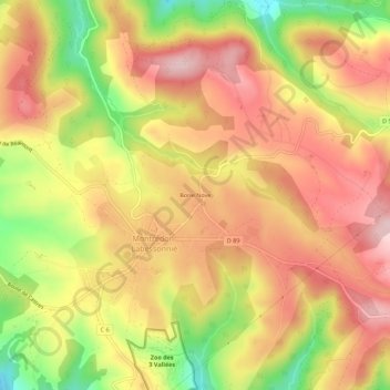 Borie Nove topographic map, elevation, terrain