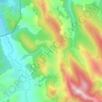 Arsița topographic map, elevation, terrain
