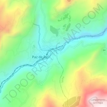 Libertadores topographic map, elevation, terrain