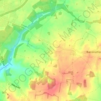 Hempstead topographic map, elevation, terrain