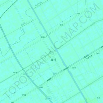 浦东 topographic map, elevation, terrain