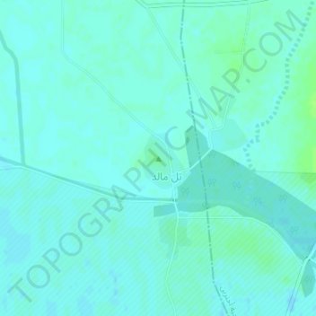 Tall Malid topographic map, elevation, terrain