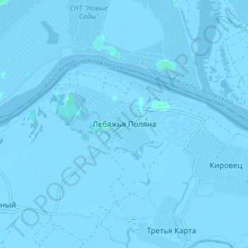 Лебяжья Поляна topographic map, elevation, terrain