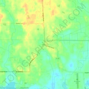 Gregory topographic map, elevation, terrain