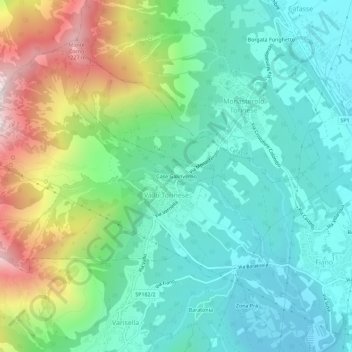 Case Galinverno topographic map, elevation, terrain