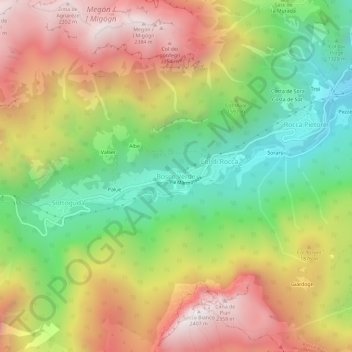 Bosco Verde topographic map, elevation, terrain