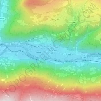 Obervintl topographic map, elevation, terrain