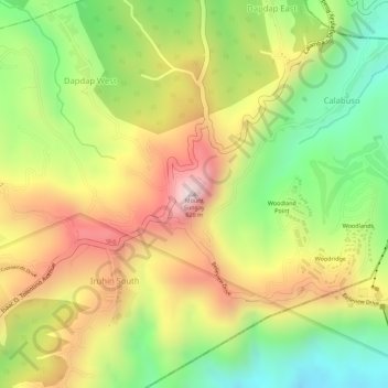 Mount Sungay topographic map, elevation, terrain