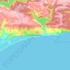 Keurboomstrand topographic map, elevation, terrain