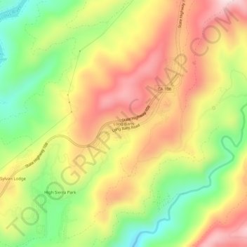 Long Barn topographic map, elevation, terrain