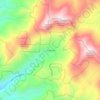 Shookville topographic map, elevation, terrain