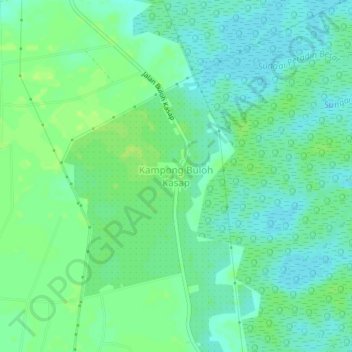 Kampong Buloh Kasap topographic map, elevation, terrain