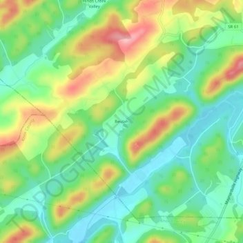 Beulah topographic map, elevation, terrain