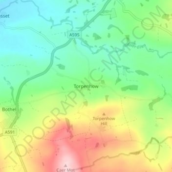 Torpenhow topographic map, elevation, terrain