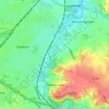 Daniken topographic map, elevation, terrain