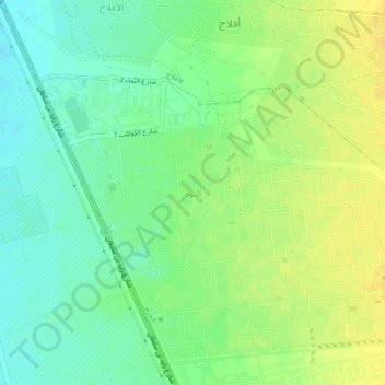 Al Noud topographic map, elevation, terrain
