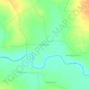 Melmuri topographic map, elevation, terrain