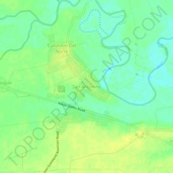 San Antonino topographic map, elevation, terrain