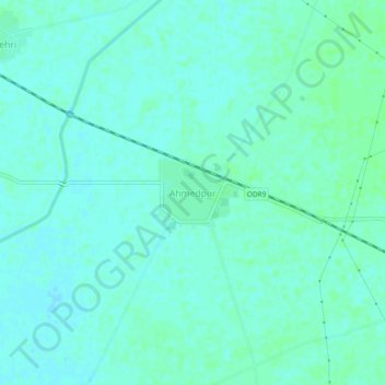 Ahmedpur topographic map, elevation, terrain