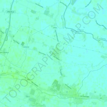 Casoni topographic map, elevation, terrain