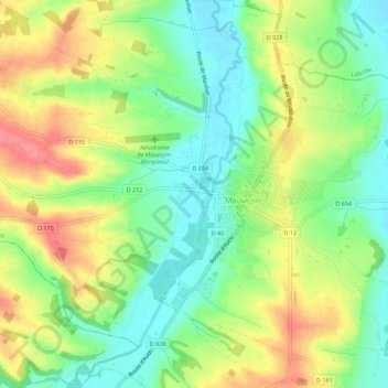La Chaussée topographic map, elevation, terrain
