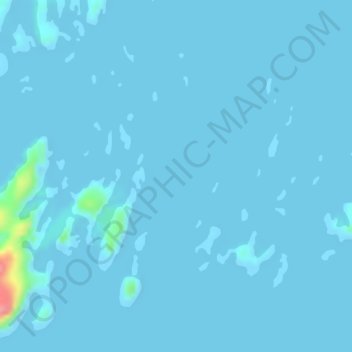 Misool Archipelago topographic map, elevation, terrain