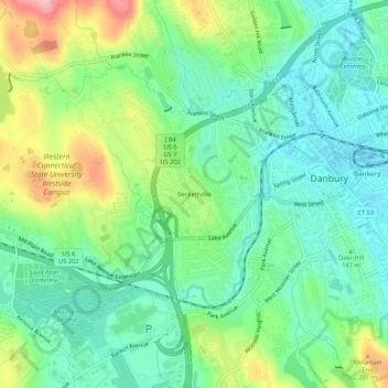 Beckettville topographic map, elevation, terrain