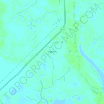 Rampal topographic map, elevation, terrain