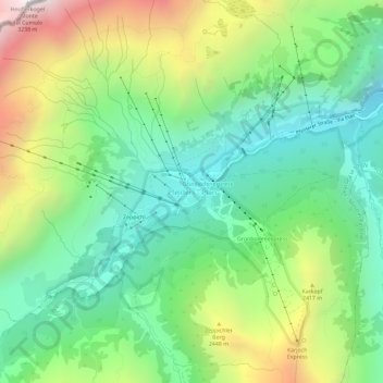 Pfelders topographic map, elevation, terrain