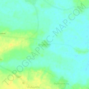 Ban Na Ngam Lao topographic map, elevation, terrain