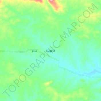 Lugela topographic map, elevation, terrain