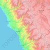 Provincia de Huaral topographic map, elevation, terrain