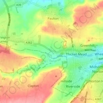 Old Mills topographic map, elevation, terrain