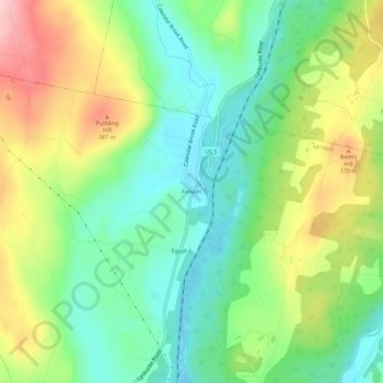 Folsom topographic map, elevation, terrain